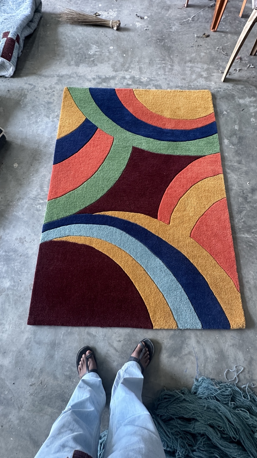 Terracotta Abstract Rug