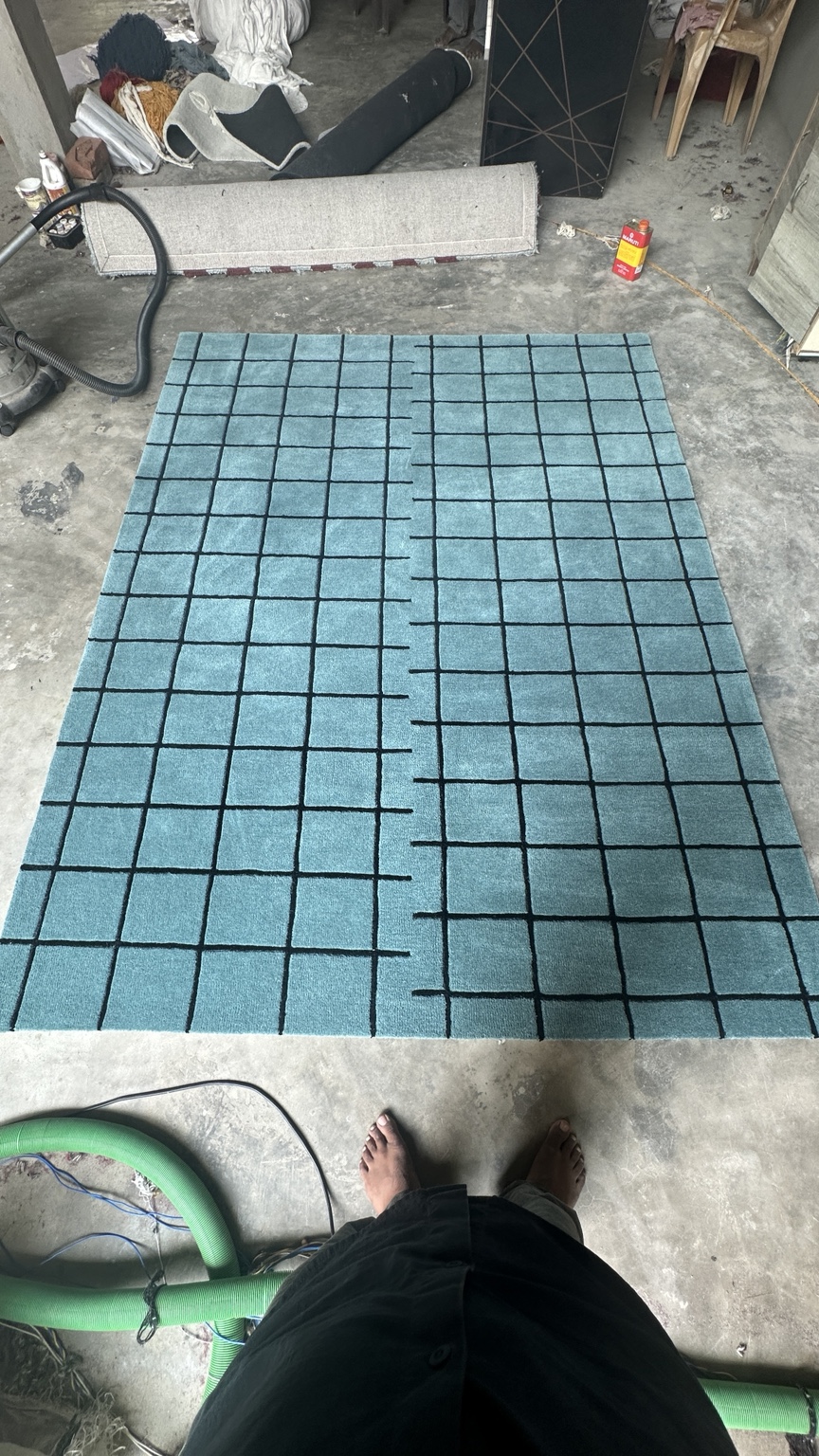 Organic Geometric Wool Rug
